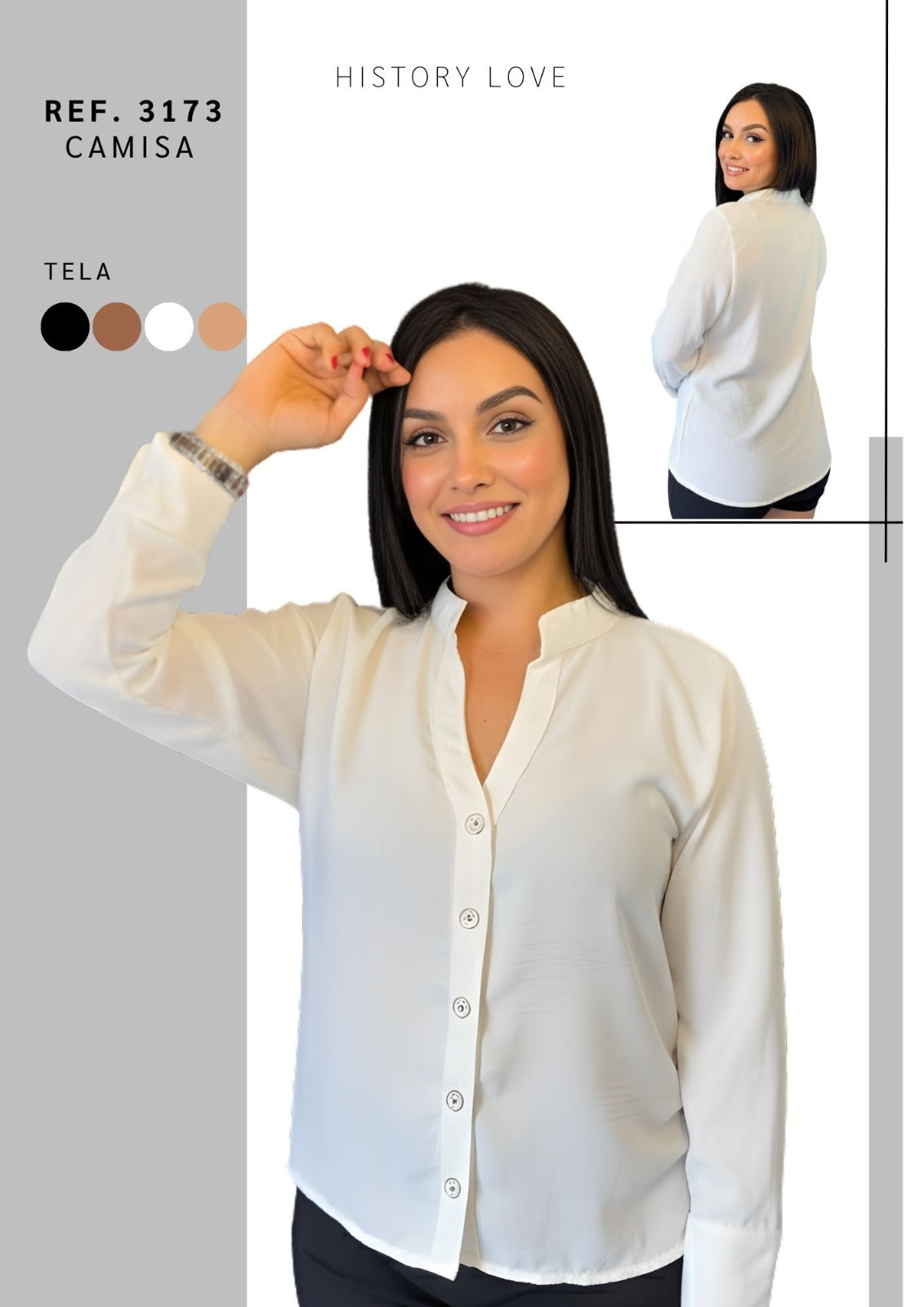 3173 - CAMISERA CUELLO MILITAR