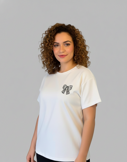 OVERSIZE DAMA LAZO PUNTO CORAZON EN PECHO Y ESPALDA