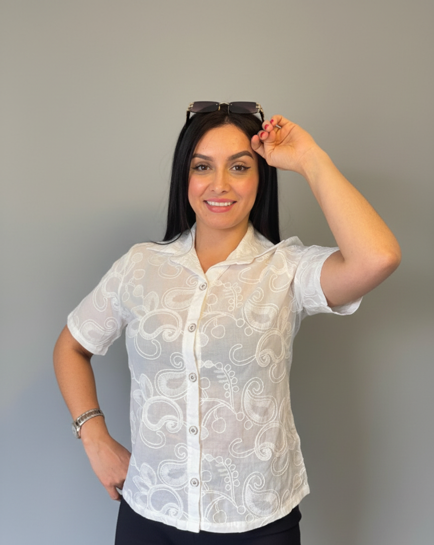 CAMISERA TELA BORDADA