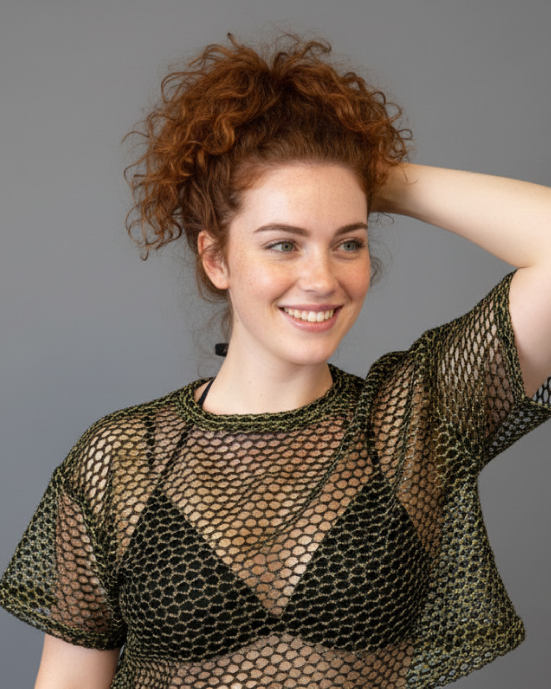 BLUSA CORTA TELA LUREX